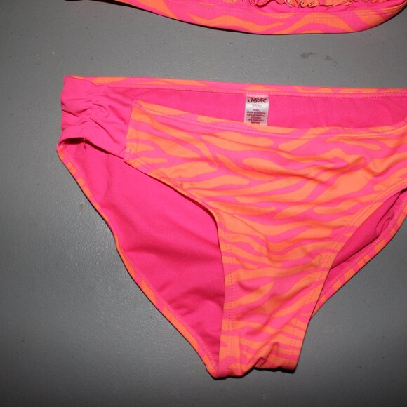 Pink & Orange 2 Pcs Justice Bikini Swimsuit Size 16 - Picture 3 of 10